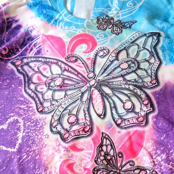 Wasabi & Ginger Pullover Hoodie Butterflies Design Multicolor XL 14-16 - Picture 6 of 11